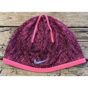 Nike Women’s Dri Fit Pink Cold Weather Reversible Beanie NWOT
